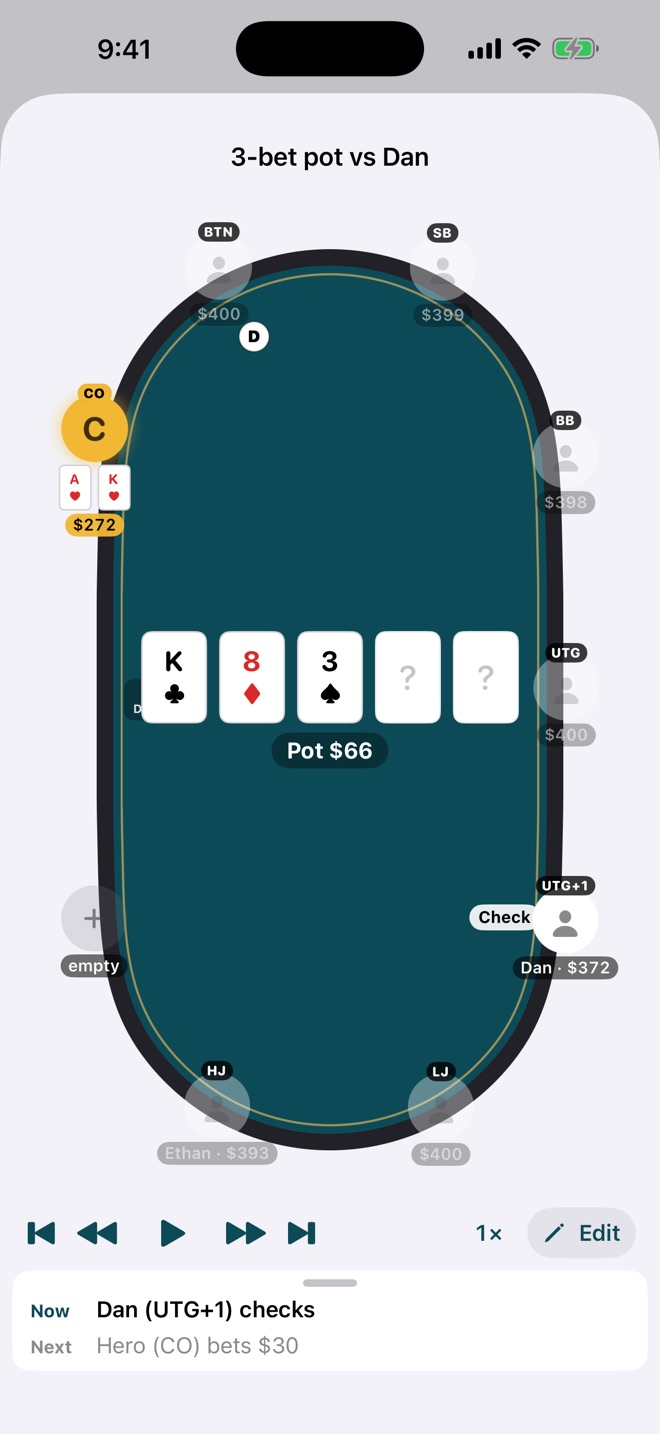 Hand replayer